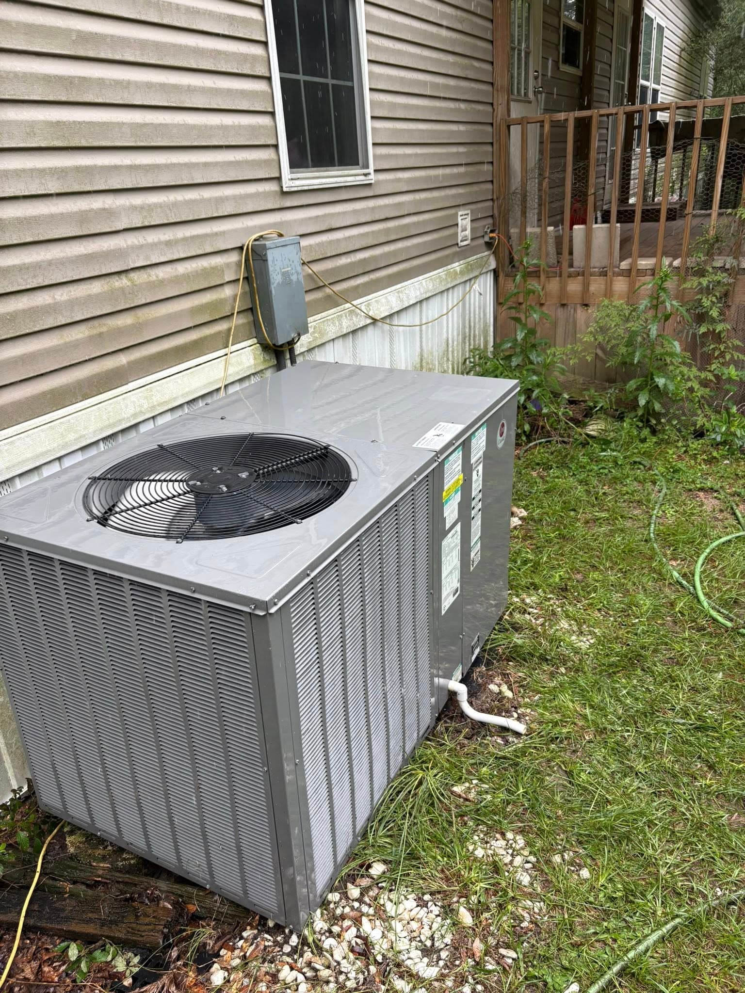 New central air conditioning system installation — Panama City residential home with improved ductwork