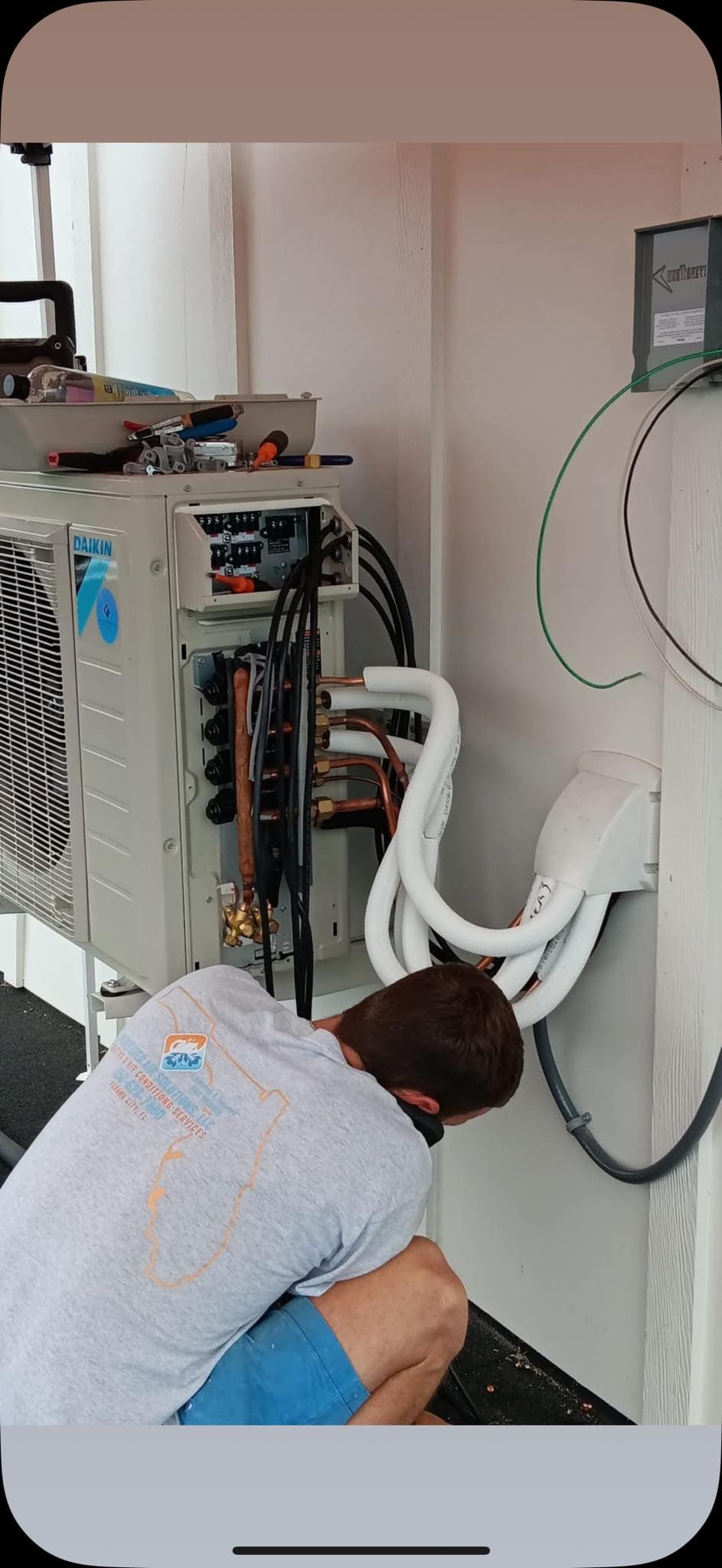 Indoor air handler replacement — Lynn Haven home with improved humidity control